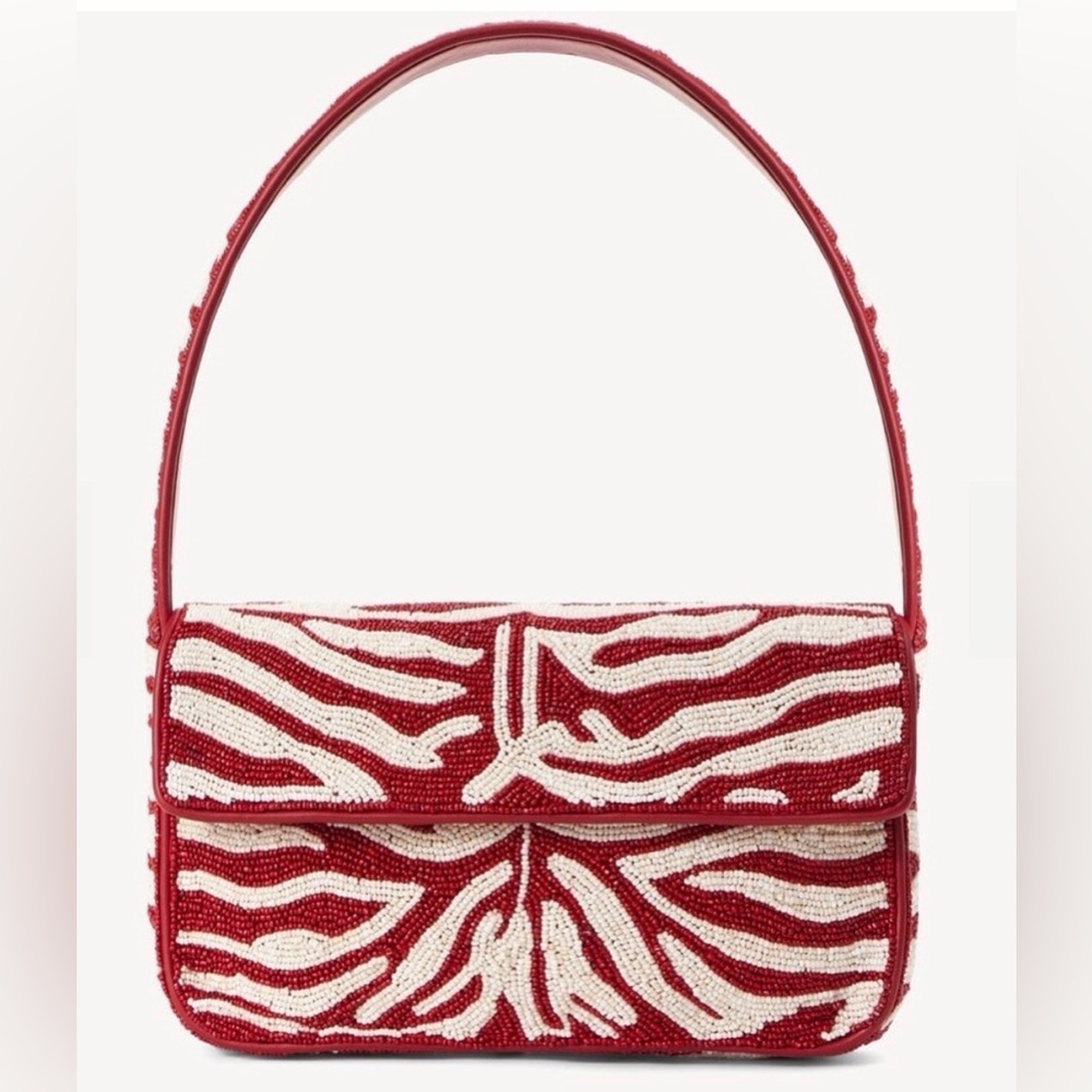 STAUD Tommy bead-embellished shoulder bag